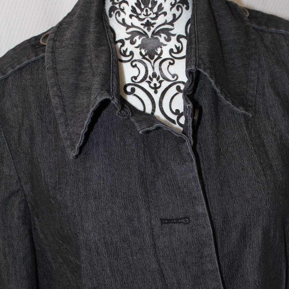 Kenar Sport Coat Jacket Blazer Gray Denim Pleated Size XL Pre-Loved EUC - Picture 5 of 13